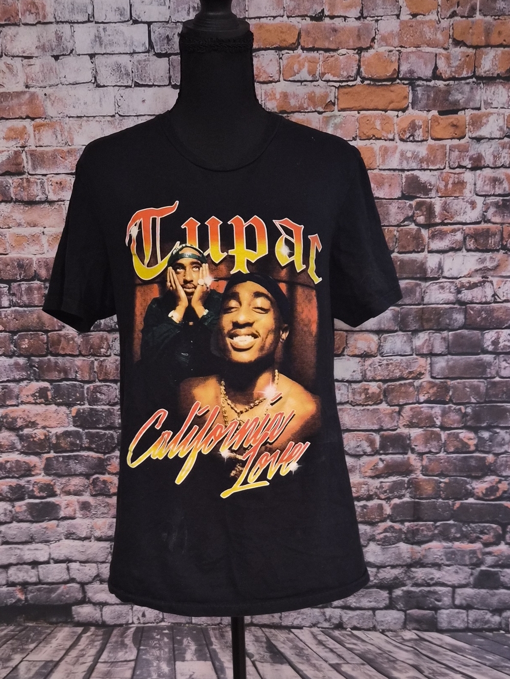 Black Tupac California Love Short Sleeve Graphic Tee